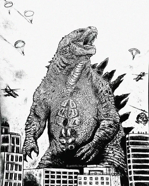 25+ Imaginative Godzilla Drawing Ideas to Stir Your Creativity