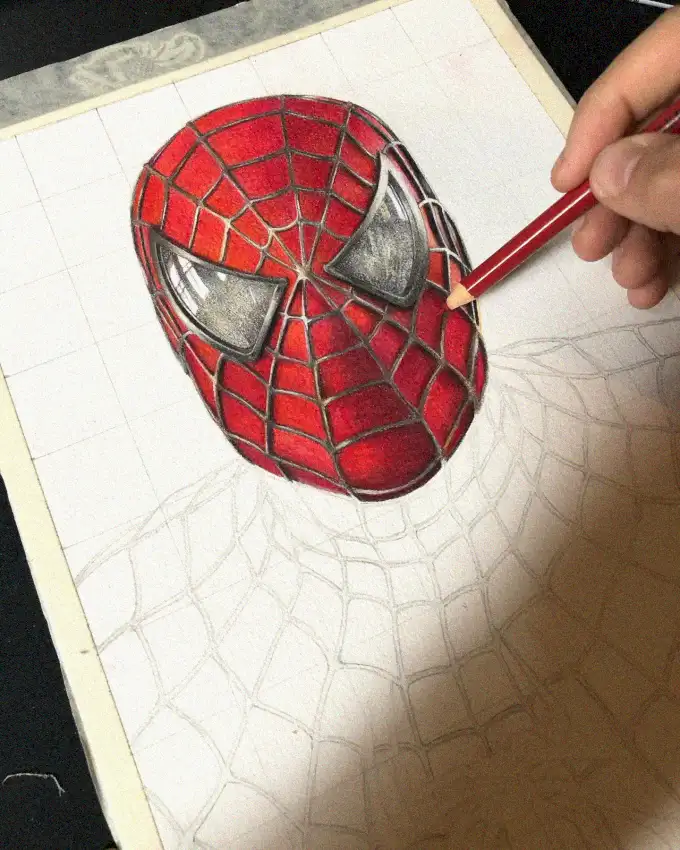 Enhancing Spider-Man's Mask with Color
