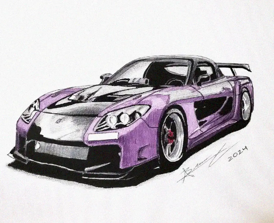 Speeding Purple Amidst Extraordinary Artistry