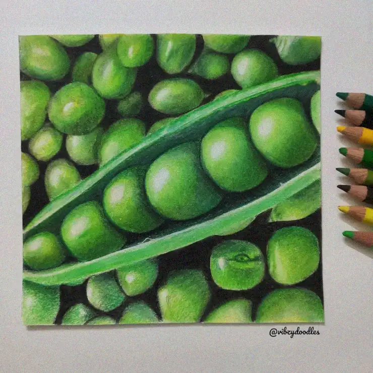 Colorful Peas in Pod Artistry