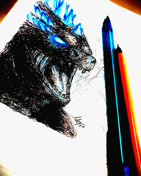 Blue Flame Beast: An Artistic Journey
