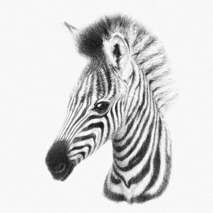 Black and White Elegance: A Zebra Portrait