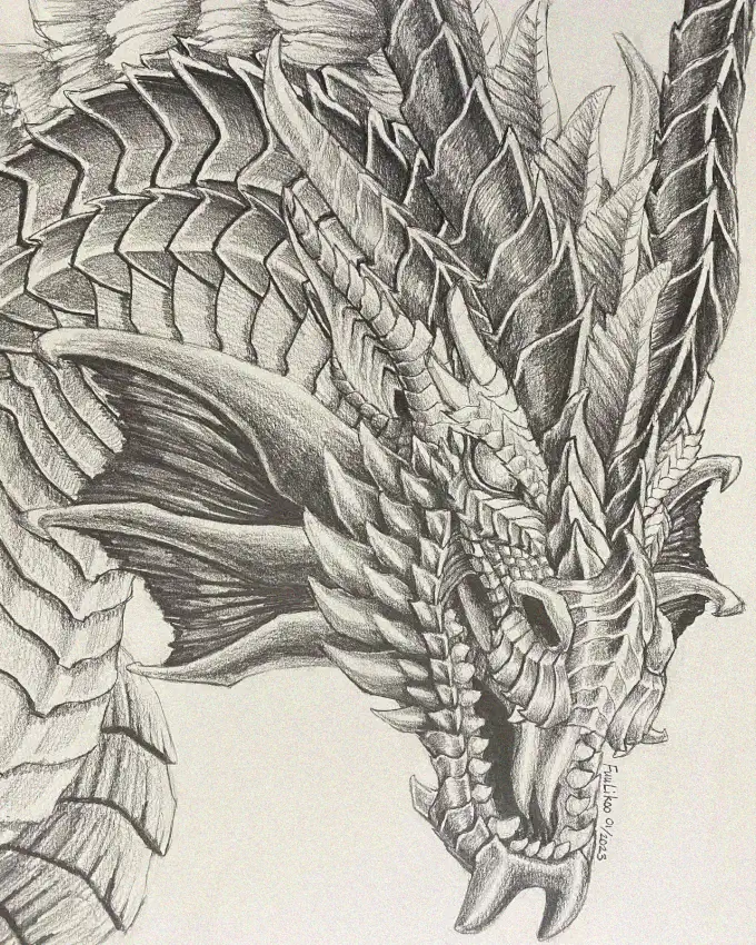 Dragon Intricacy: A Pencil Masterpiece