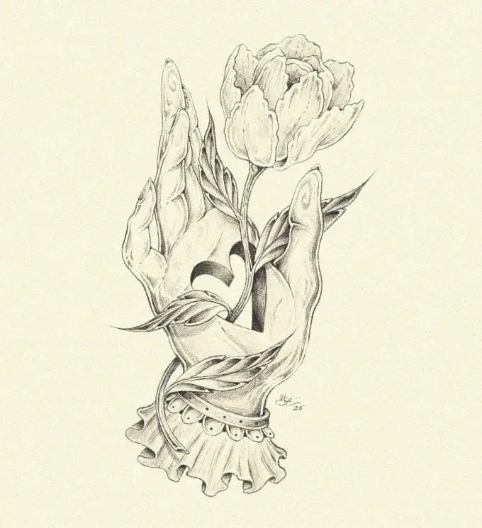Graceful Embrace of the Tulip