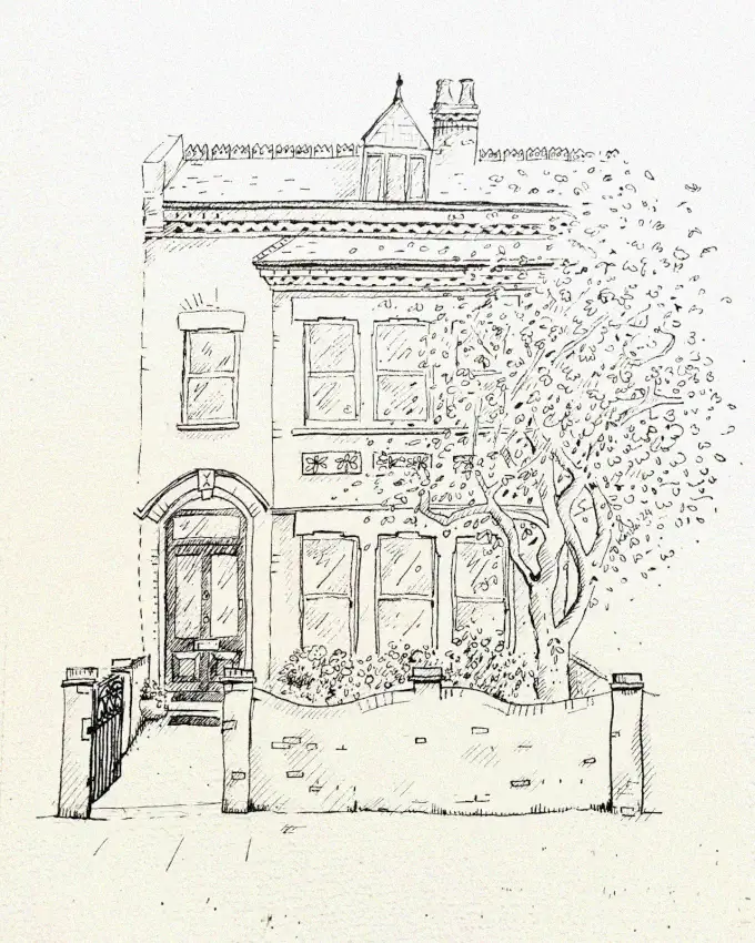 Sketching Architecture Amidst Leafy Brilliance
