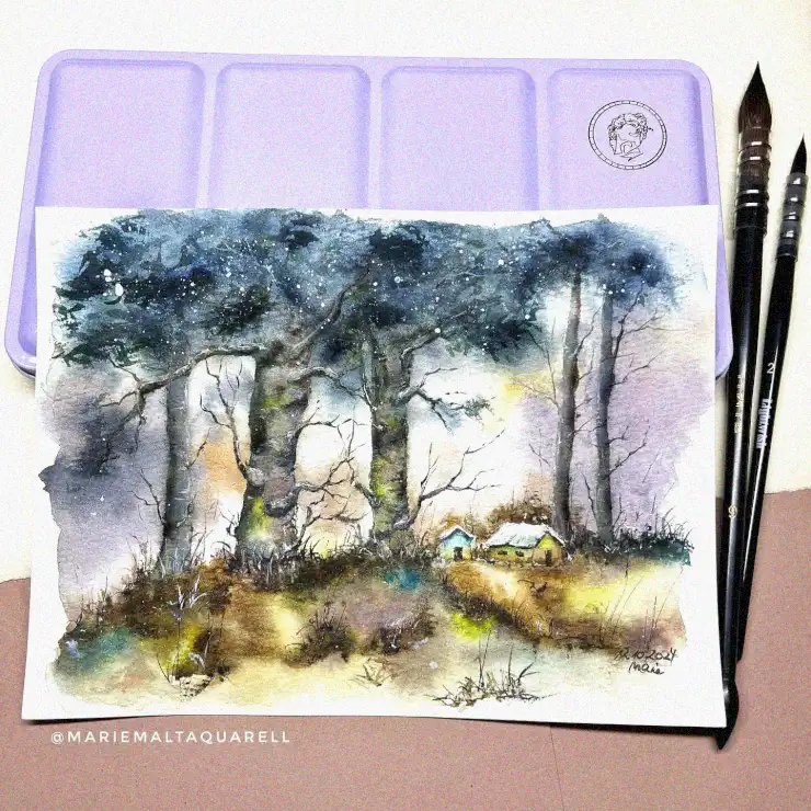 Watercolor Wonders of the Mystical Forest