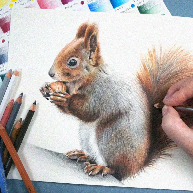 Artist's Crafted Reality - A Squirrel Portrait