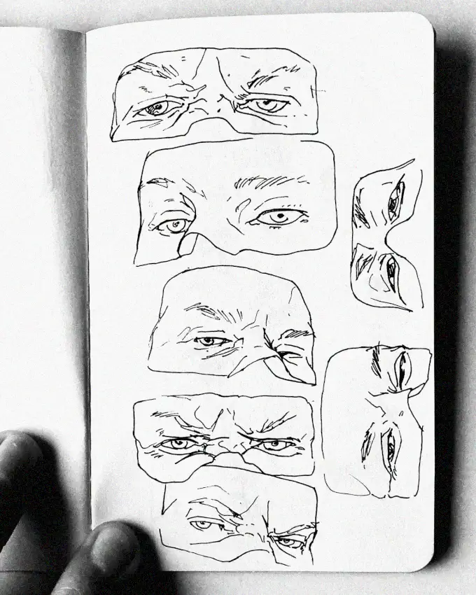 Expressive Ink Sketches Grasped in Hand
