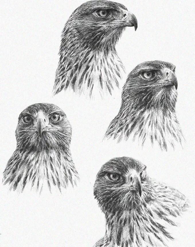 Artistic Echoes of Eagles in Pencil