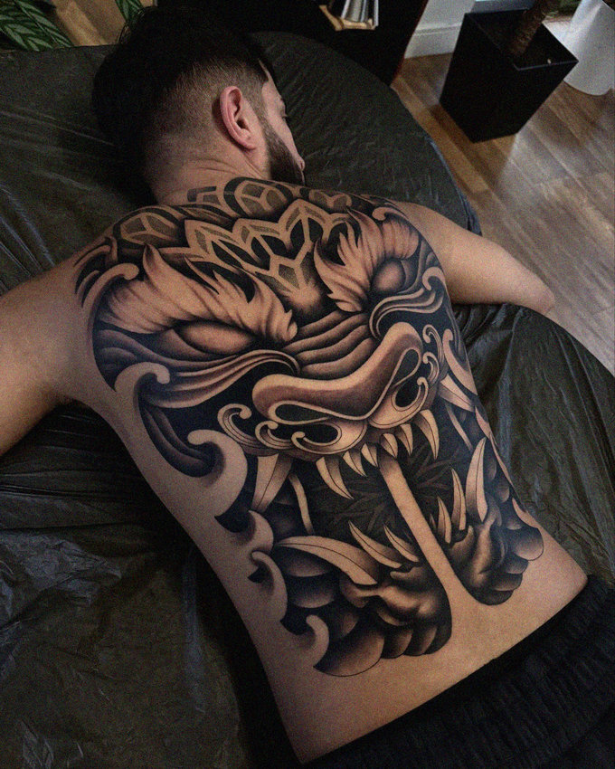 Dragon Inked Dreams in Human Canvas