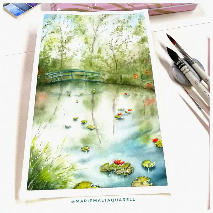 Watercolor for a Pond's Serenity