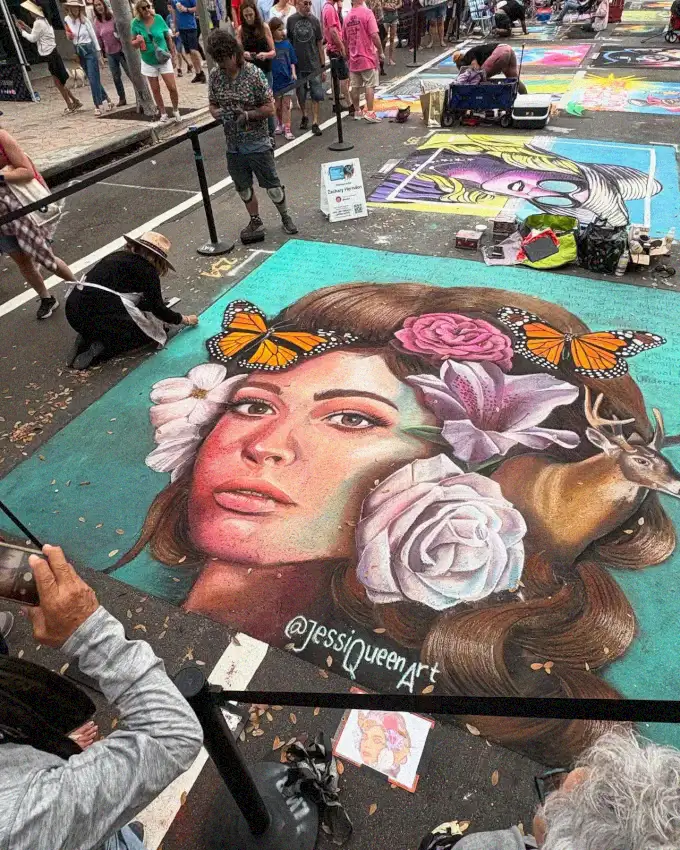 Chalk Magic on a Vibrant Street