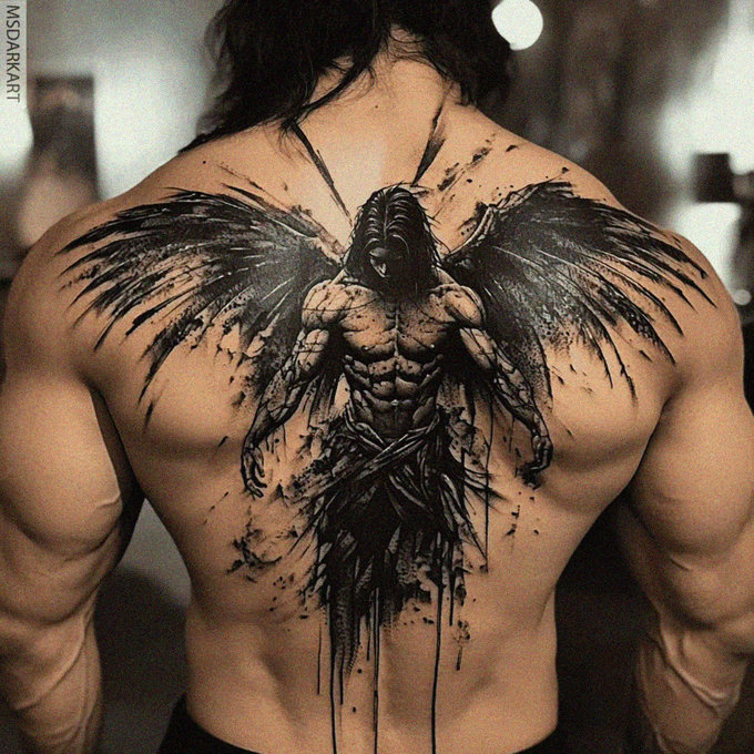 Inked Grace on Muscular Canvas
