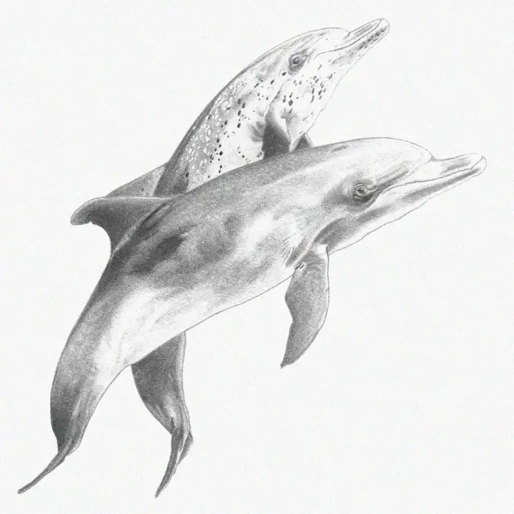 Dolphins Overlap in Realistic Sketch