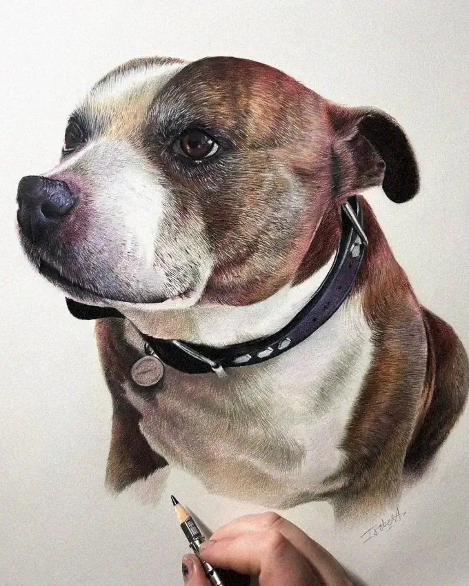 Final Strokes on Canine Masterpiece