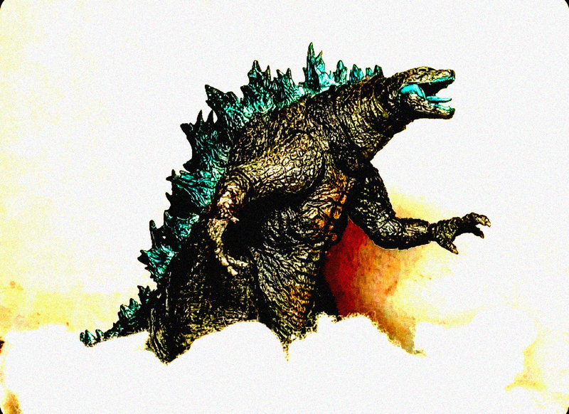 Godzilla Unleashed on a Warm Canvas