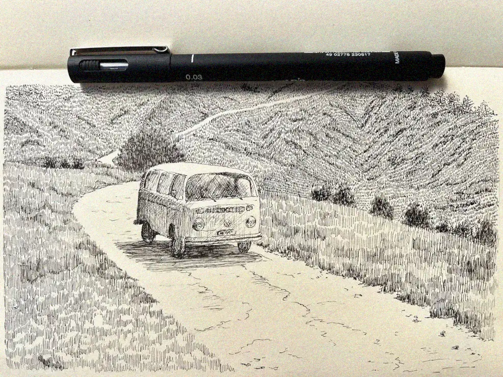 Journey through Inked Hills and Valleys