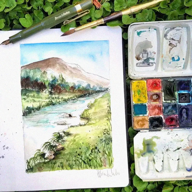 River Radiance Amidst A Painter's Haven