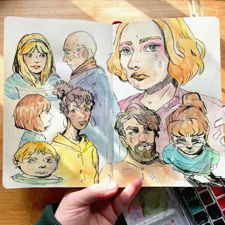 Faces in Watercolor: A Sketchbook Journey