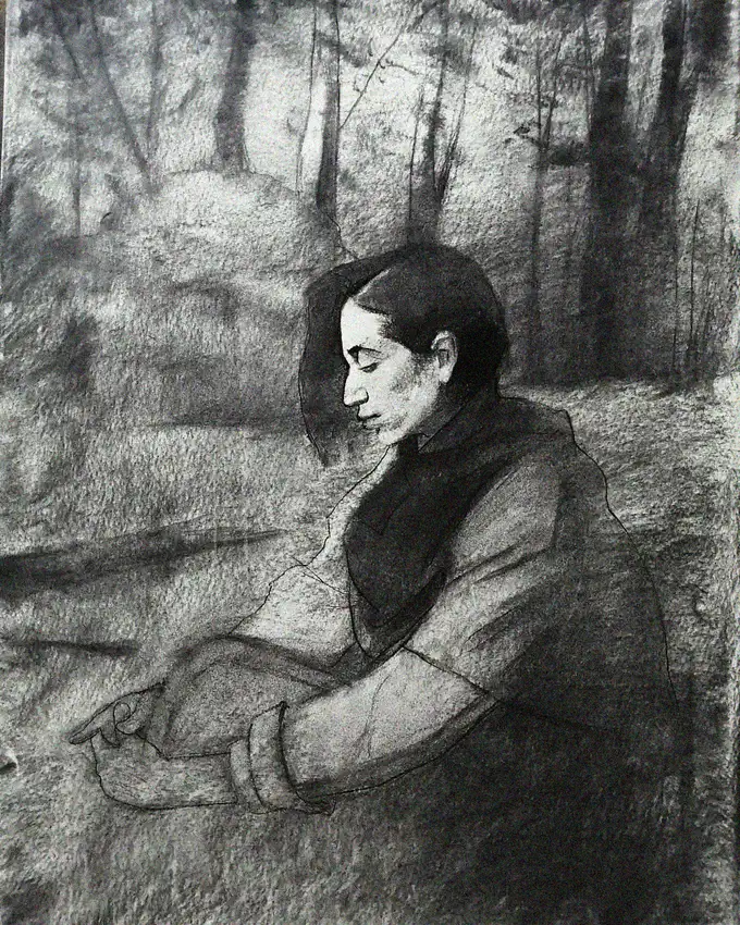 Forest Meditation in Charcoal