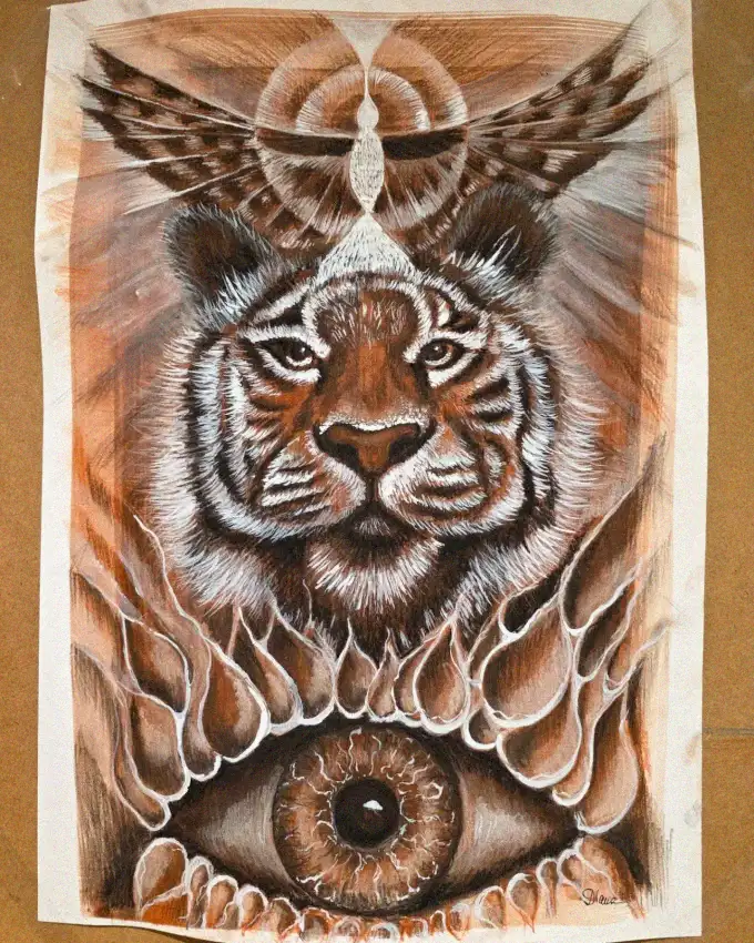 Tiger Flight into Mystical Gaze