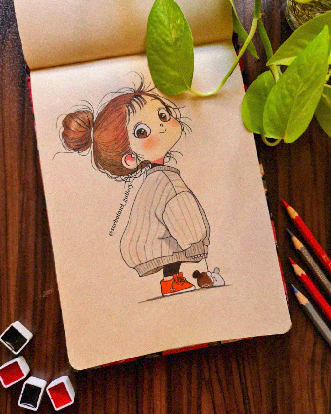 Playful Ponytail: Sketchbook Stories Unveiled