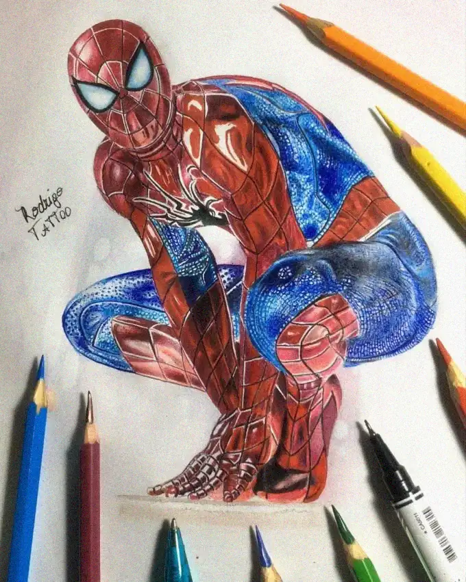 Spider-Man Emerges from the Artist's Studio