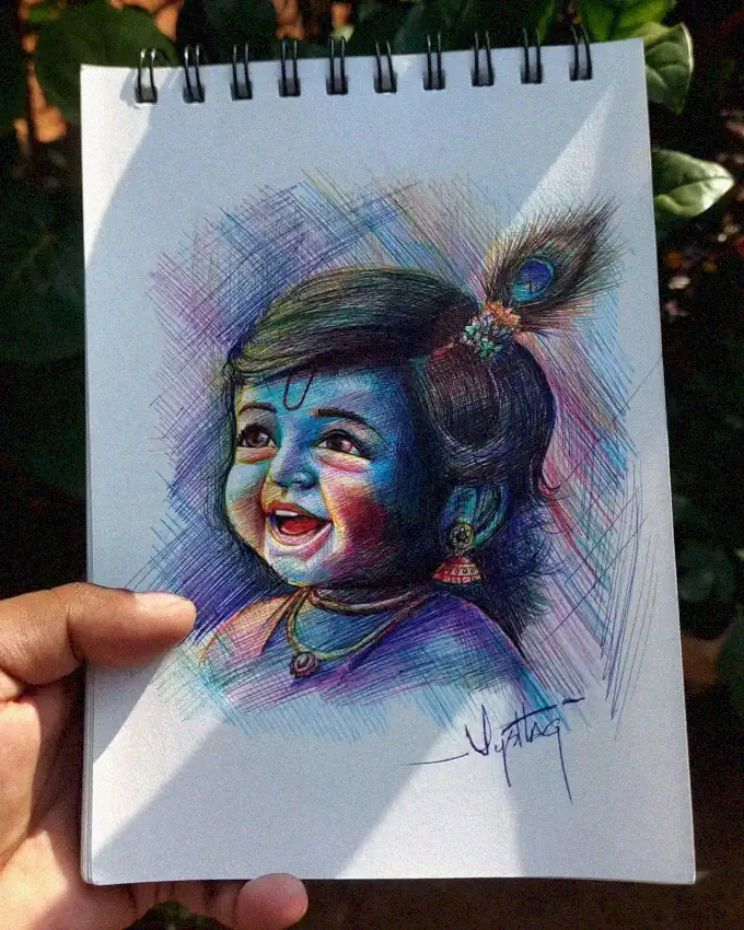Joyful Child Portrait in Indian Adornments