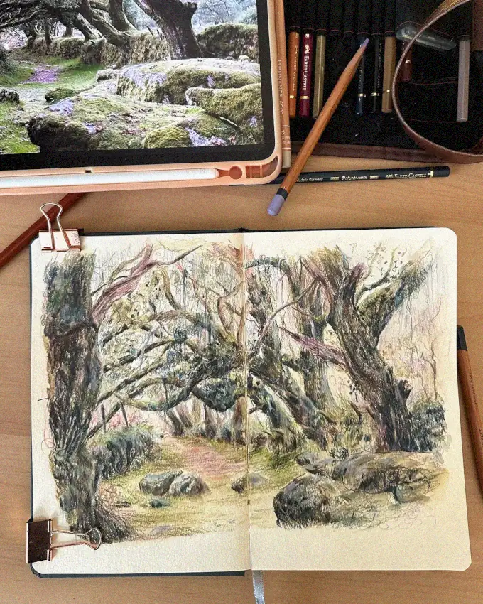 Sketching Nature's Splendor in the Digital Age