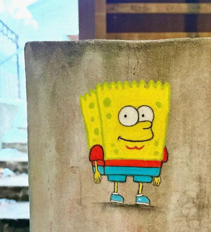 SpongeBob SquarePants Immortalized in Graffiti Art