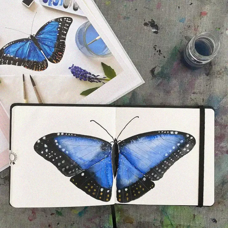 Butterfly Beauty Amidst Artistic Chaos