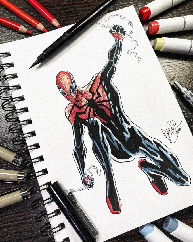 Spider-Man Emerges from Illustrator's Sketchbook