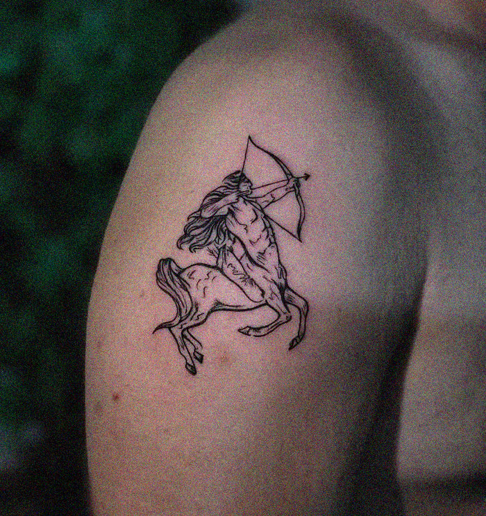 Centaur Archer Inked on Arm