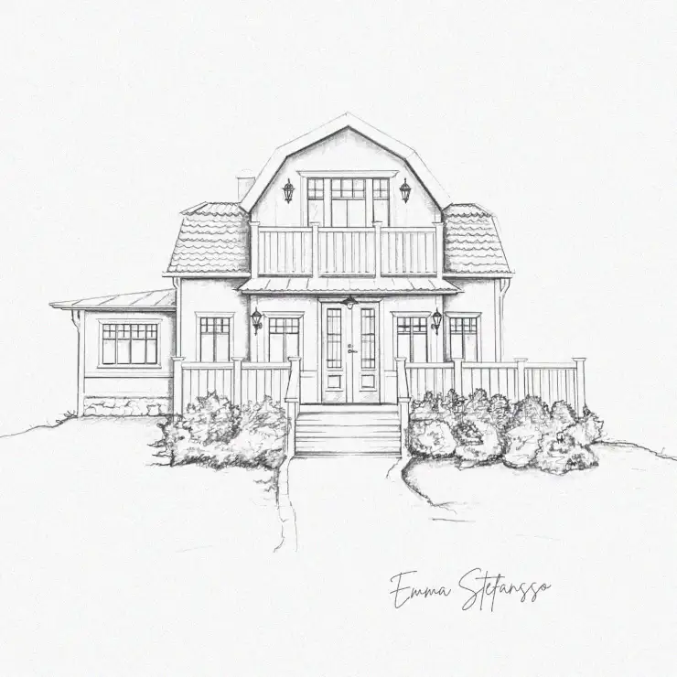 Emma Stansø's Sketch of Cozy Homestead