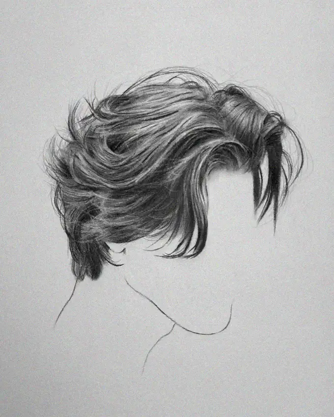 Silhouetted in Graceful Tresses
