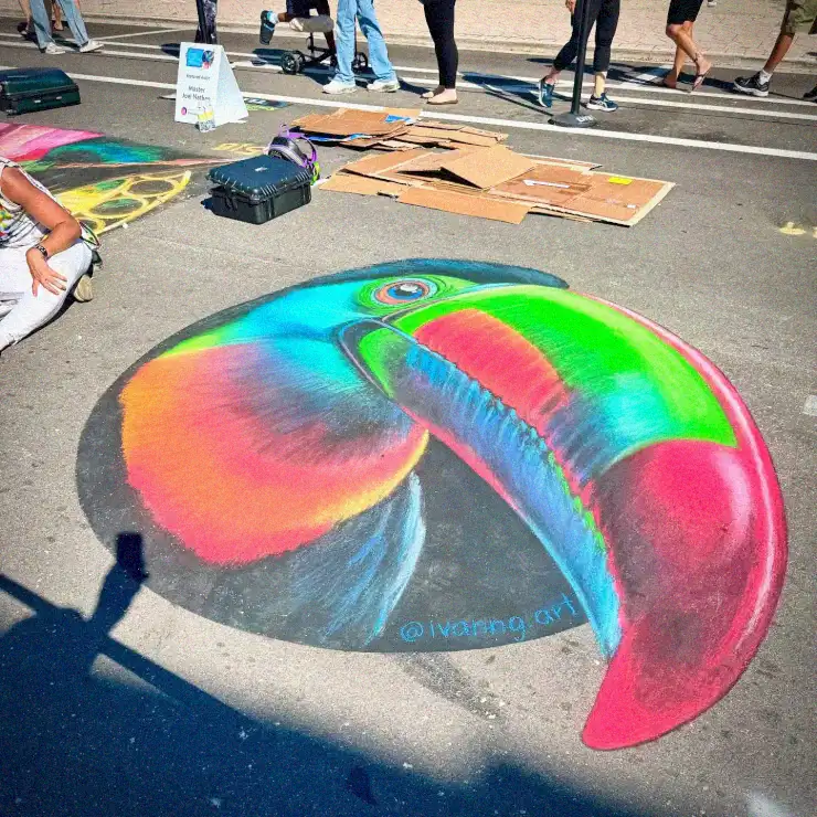 Toucan Takes Flight on Urban Canvas