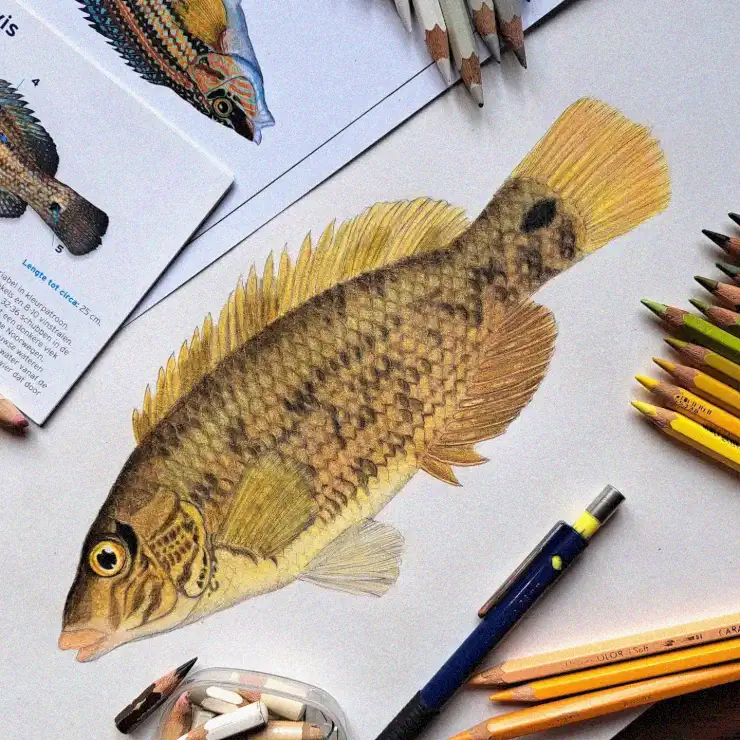 Creative Oasis: The Fish Illustration Process