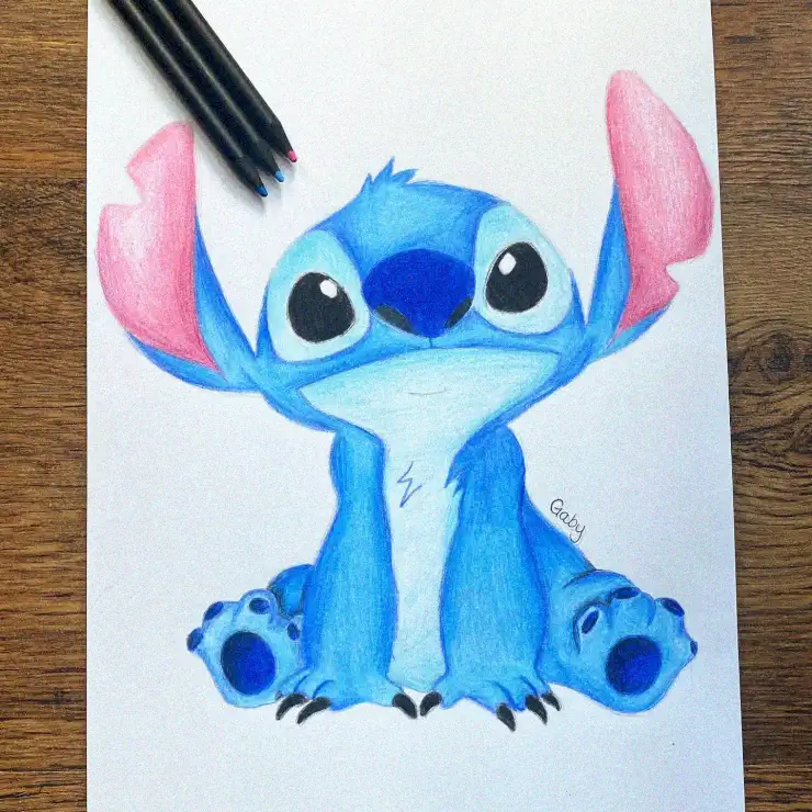 Stitch Sketched with Expressive Eyes