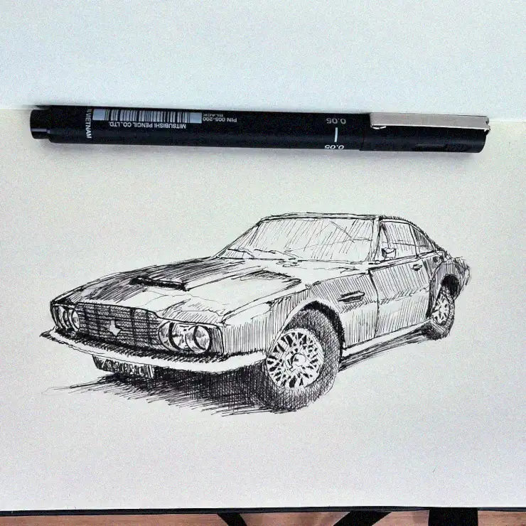 Classic Car Masterpiece with Markers