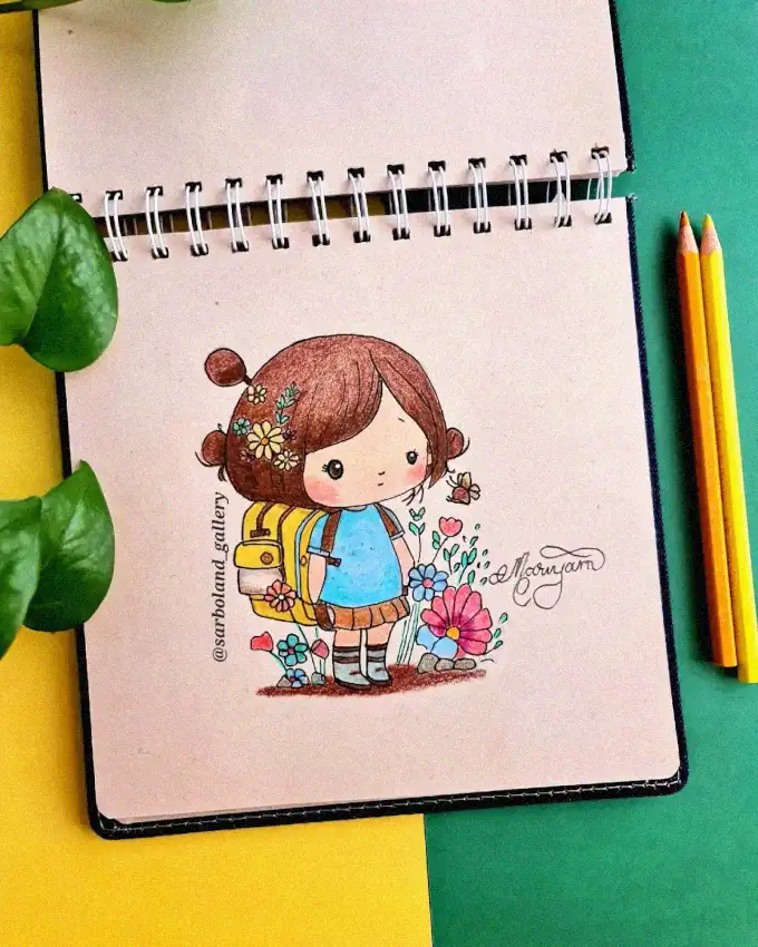 Sketchbook Serenity in Blossom Bouquet