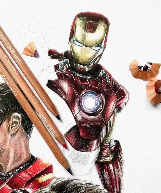 Iron Man Emerging in Vivid Hues