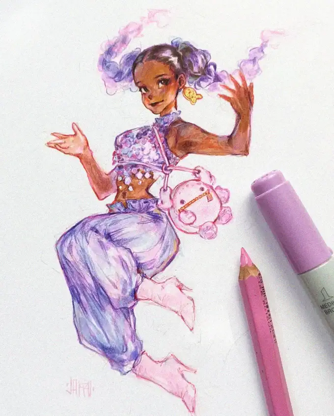 Whimsical Purple Euphoria - An Artistic Portrayal