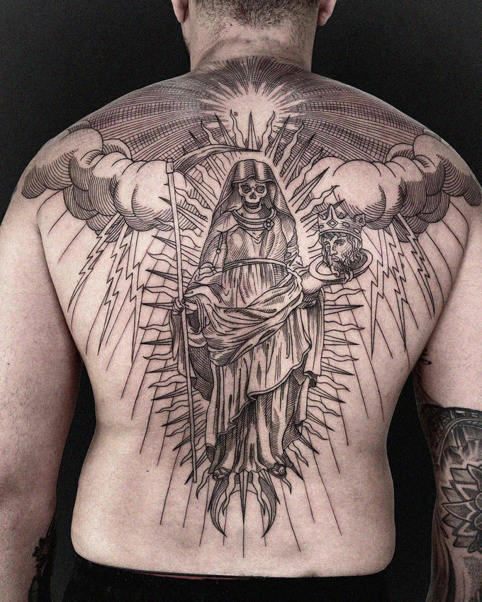 Mystical Sovereign Inked on Man's Back