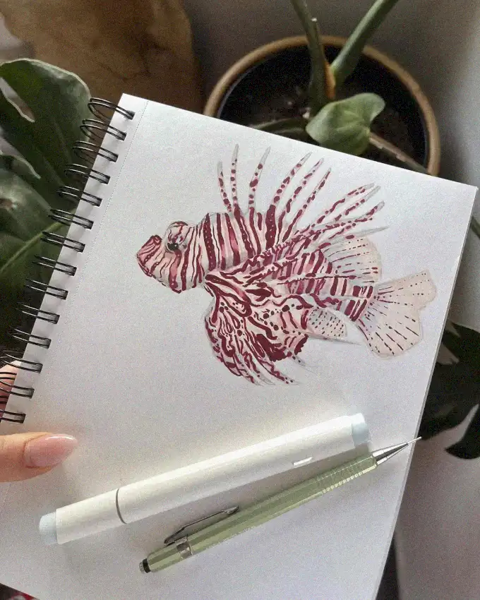 Sketchbook Serenade of the Lionfish