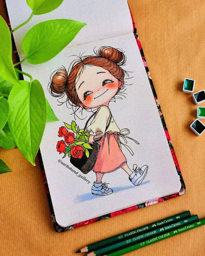 Little Artist Blossoming Amidst Nature