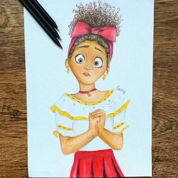 Surprise in the Eyes of Curly Tressed Charm