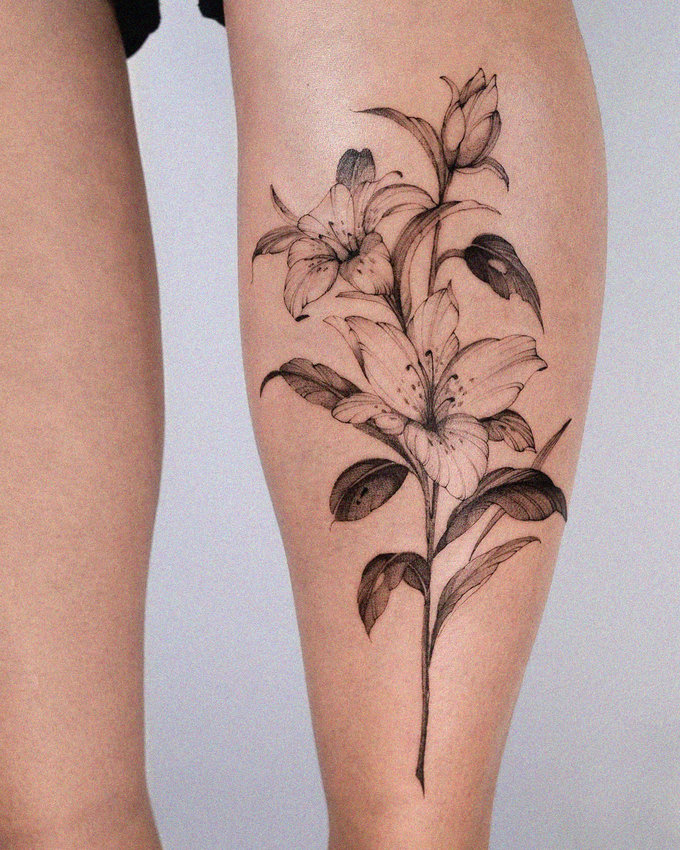 Lilies on Skin: A Floral Tattoo Story