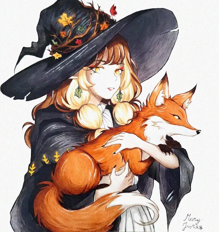 Witch's Autumn Embrace