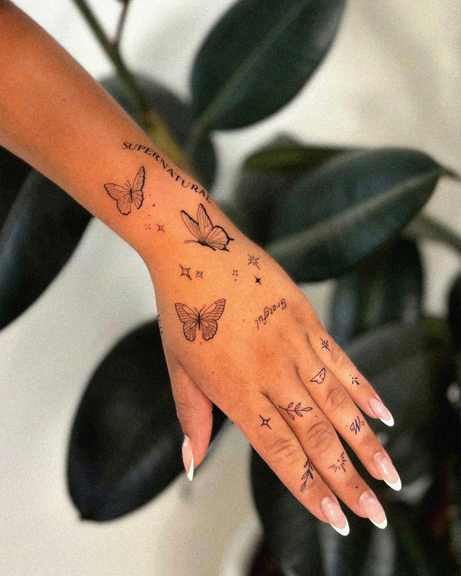 Butterfly Ink Amidst Verdant Foliage
