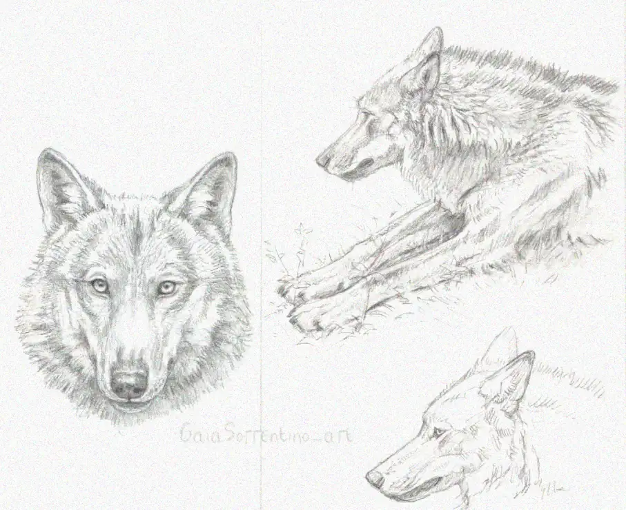 Wolves Unveiled in Triple Sketch Display